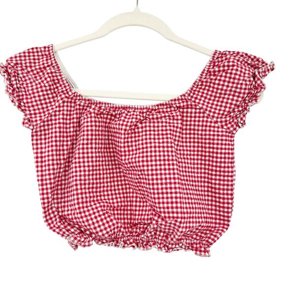Brandy Melville Tops - John‎ Galt Brandy Melville Womens Farmer Summer Chic Vacation Gingham Crop Top
